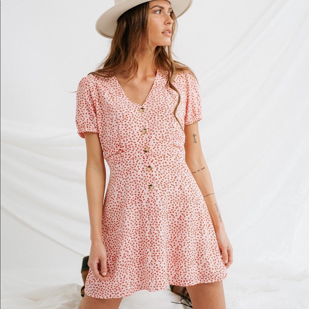 LUSH red flower dress